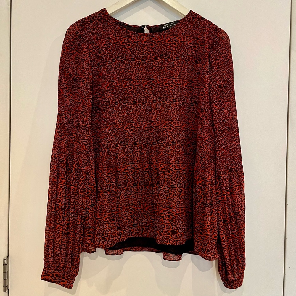 Red printed top